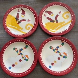 Pottery Barn Plates • Melamine• break resistant • dishwasher safe• 9” • Set of 4